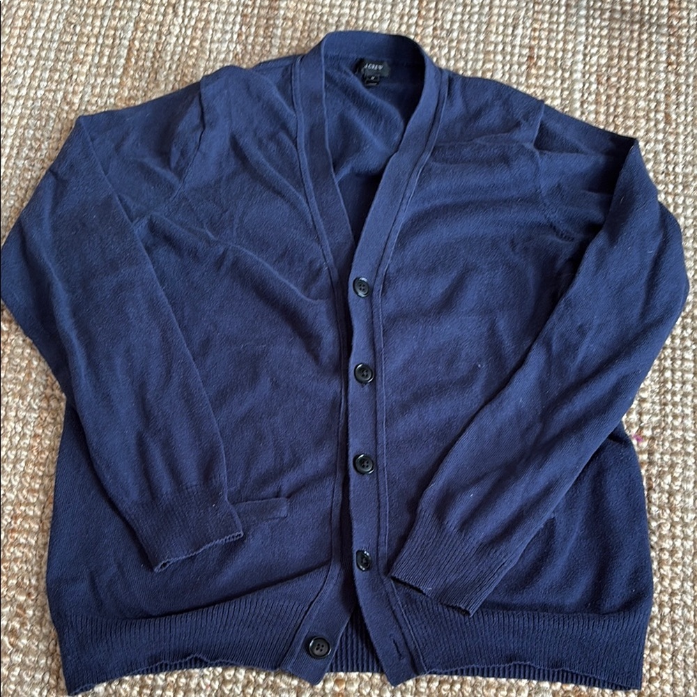 J. Crew Blue Cardigan Sweater for Timeless Elegance